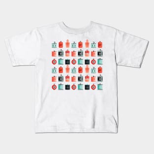 flasks red turquoise Kids T-Shirt